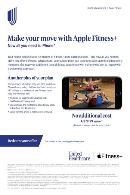 Apple Fitness+ Member Flier